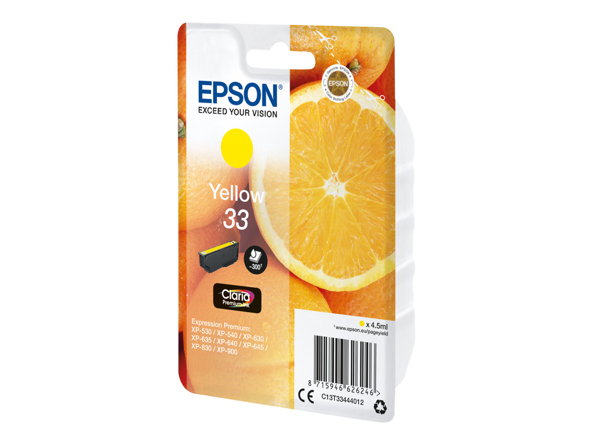 Epson 33 - 4.5 ml - Gelb - Original - Blister mit RF- / aktustischem Alarmsignal