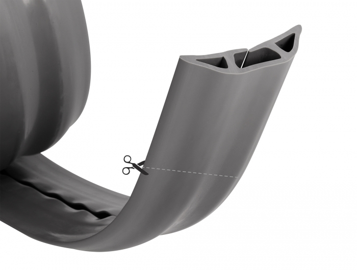 Delock Kabelkanal - flexible, 70 x 13 mm - Boden montierbar