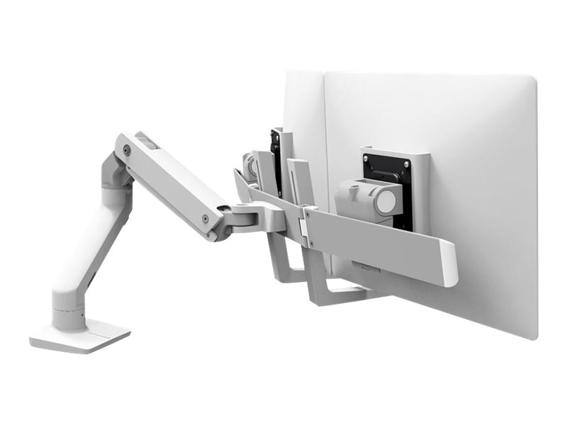 Ergotron HX Desk Dual Monitor Arm - Befestigungskit (Griff, Gelenkarm, Spannbefestigung für Tisch, Tischplattenbohrung, 2 Drehgelenke, Befestigungsteile, Scharnier, Verlängerungsteil)