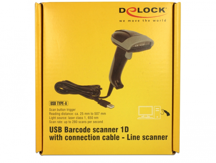 Delock Barcode-Scanner - Handgerät - Linear-Imager