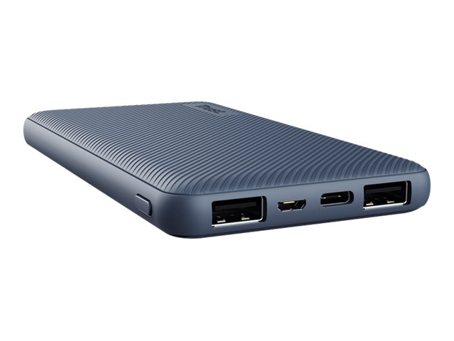 Trust Primo Ultra-thin - Powerbank - 10000 mAh - 37 Wh - 3 A - Fast Charge - 3 Ausgabeanschlussstellen (USB, 24 pin USB-C)