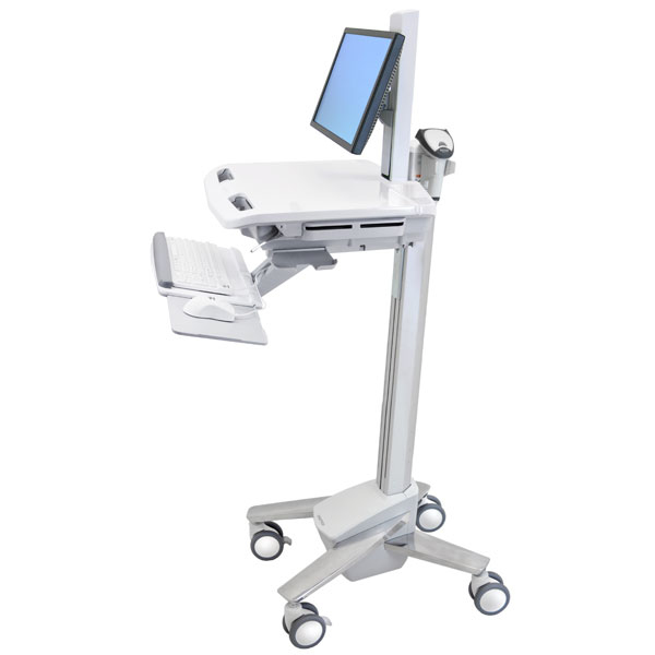 2855958000 Ergotron Cart with LCD Pivot, SV40 - Wagen - für Notebook / PC-Ausrüstung - Kunststoff, Aluminium, verzinker Stahl - Grau, weiß, Polished Aluminum - Bildschirmgröße: bis zu 55,9 cm (bis zu 22 Zoll)