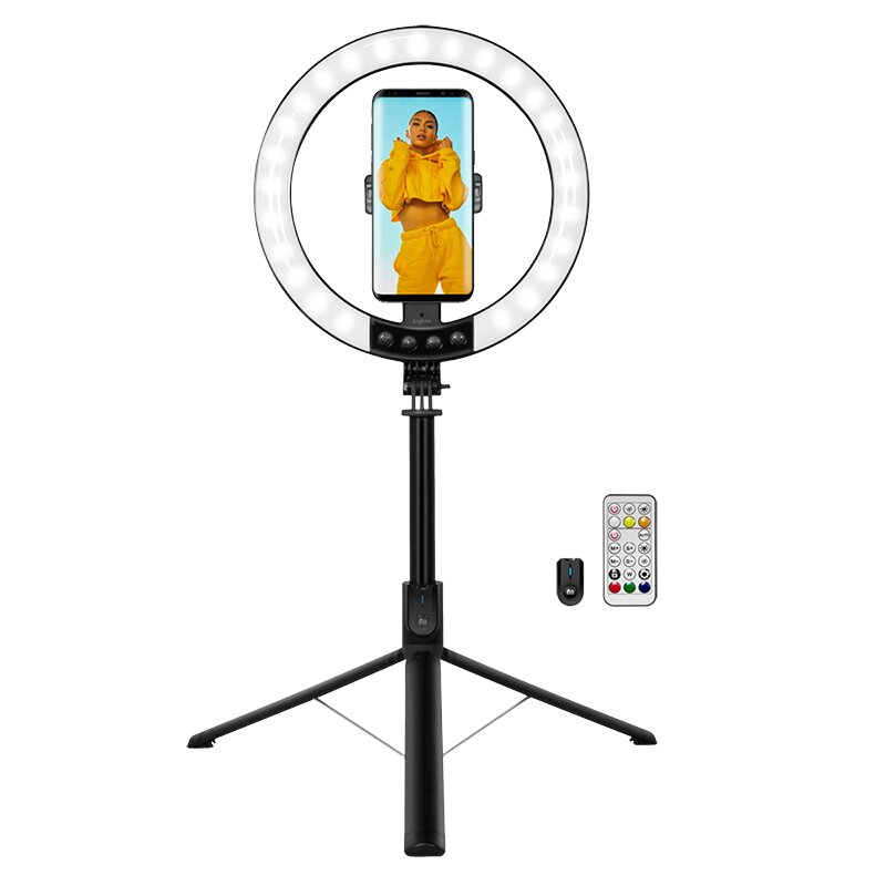 LogiLink Smartphone-Ringlicht m.Selfie-Stick-Stativ DM 20cm
