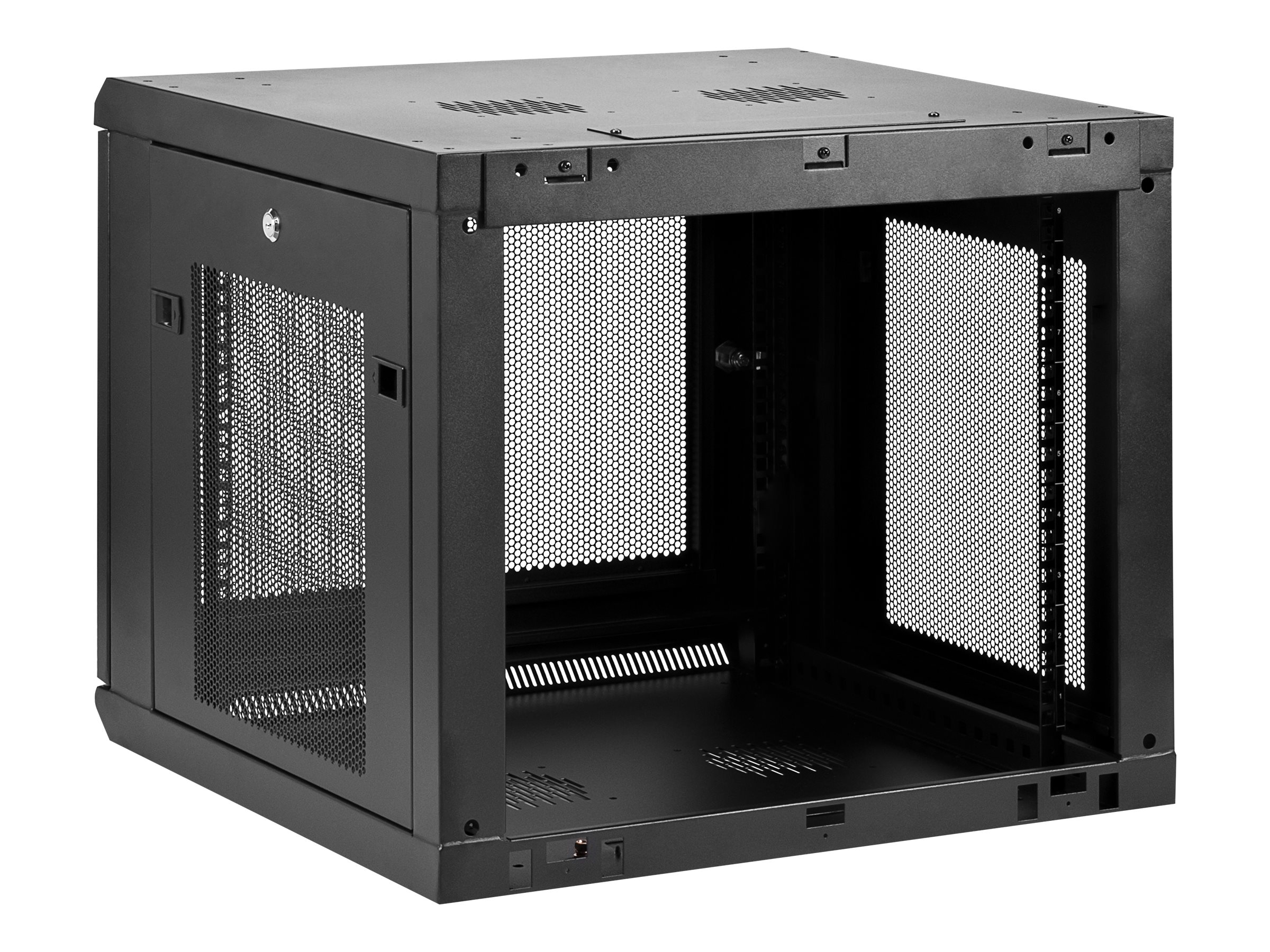 StarTech.com "9U Wall Mount Server Rack Cabinet - 4-Post Adjustable Depth (2"" to 19"")