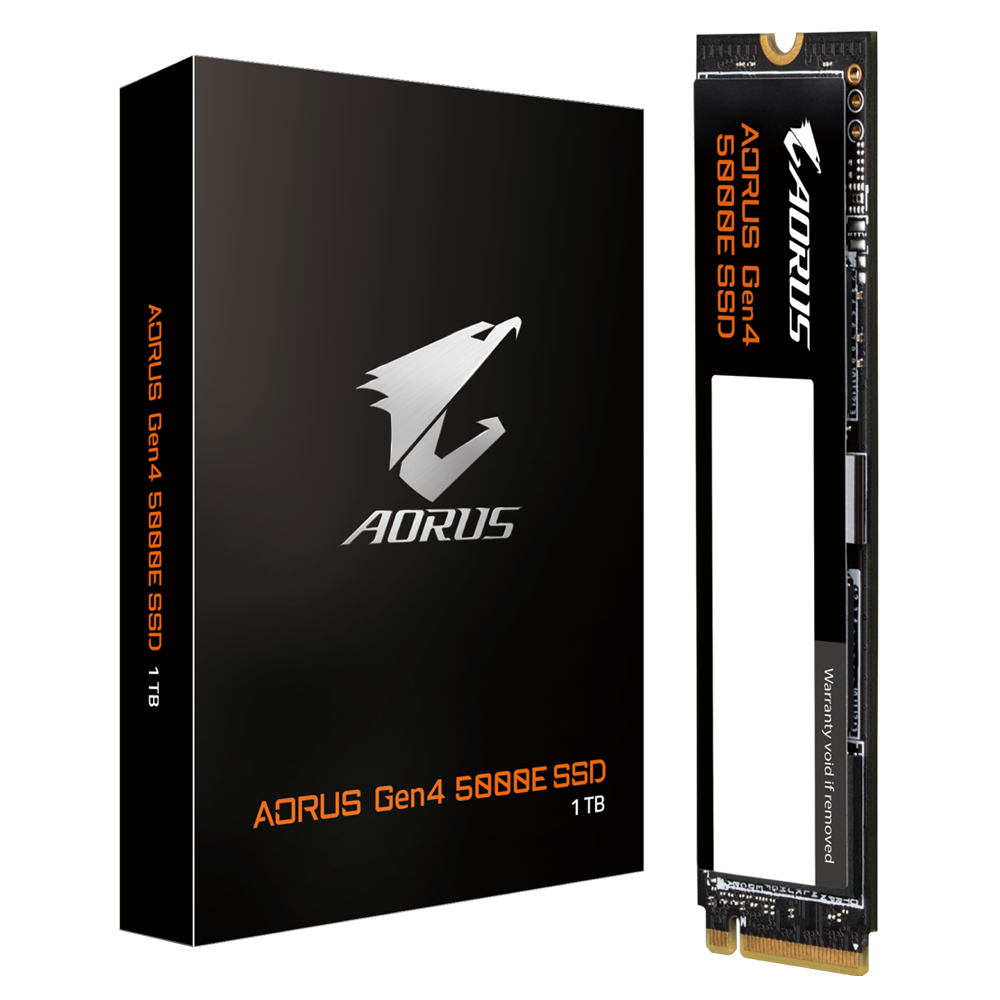Gigabyte AORUS Gen4 5000E - SSD - 1 TB - intern - M.2 2280 - PCIe 4.0 x4 (NVMe)