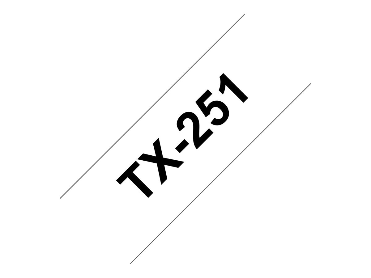 Brother TX251 - Schwarz auf Weiß - Rolle (2,4 cm)