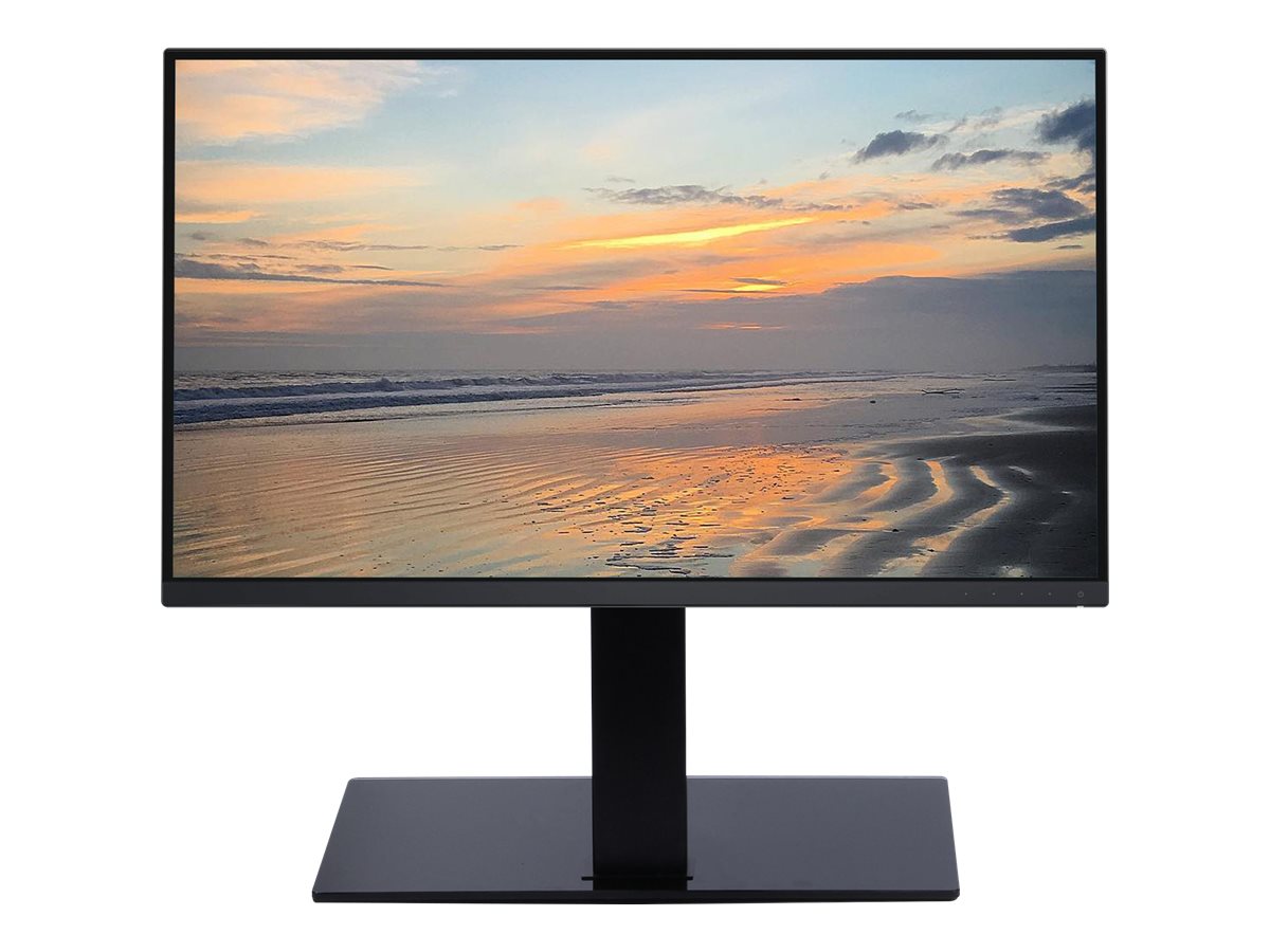Techly Aufstellung - Slim Universal - für LCD TV - Temperglas - Schwarz - Bildschirmgröße: 81.3-139.7 cm (32"-55")