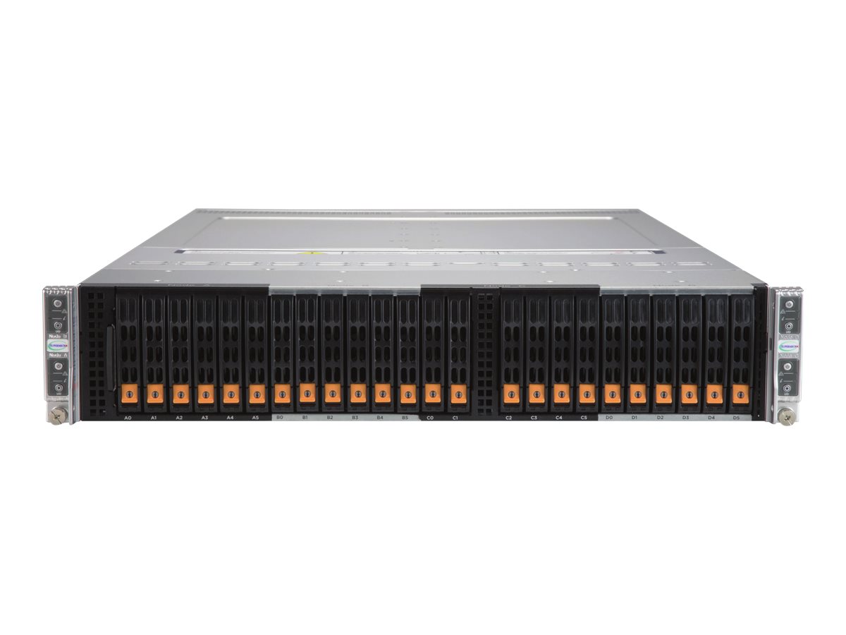 Supermicro BigTwin SuperServer SYS-220BT-HNC8R - 4 Knoten - Cluster - Rack-Montage - 2U - zweiweg - keine CPU - RAM 0 GB 6.4 cm (2.5")