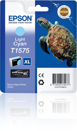 Epson T1575 - 25.9 ml - hell Cyan - Original