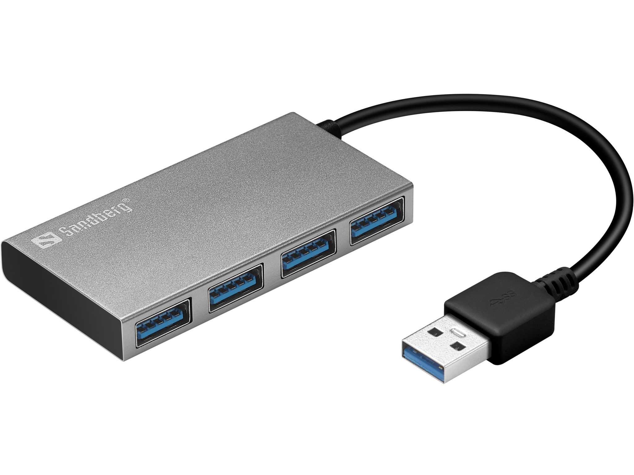 SANDBERG USB 3.0 Pocket Hub - Hub - 4 x SuperSpeed USB 3.0