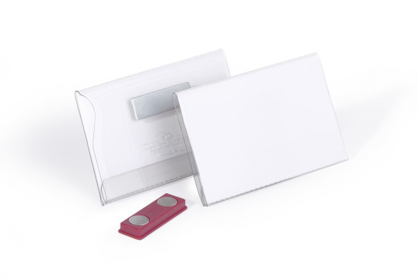 Durable 811719 - Abzeichen - Landschaft - PVC - Transparent - Weiß - Seite - Pack