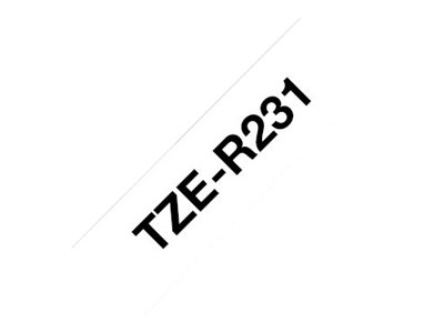 Brother TZe-R231 - Schwarz auf Weiß - Rolle (1,2 cm x 4 m)