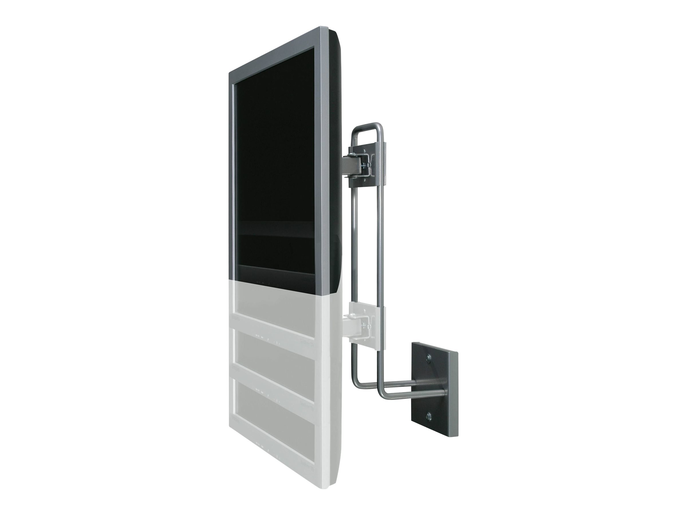 R-Go Steel Up & Down Wandhalterung, verstellbar, silber - Klammer für LCD-Display - Stahl - Silber - Bildschirmgröße: bis zu 68,6 cm (bis zu 27 Zoll)