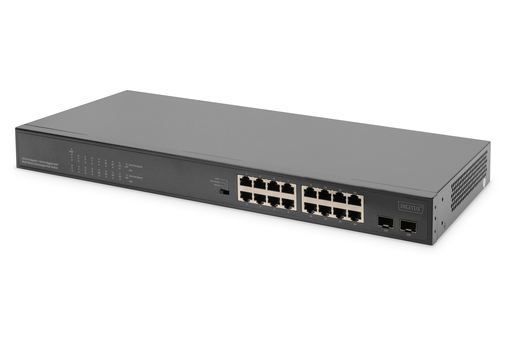 DIGITUS "16-Port Gigabit + 2-Port Gigabit SFP 