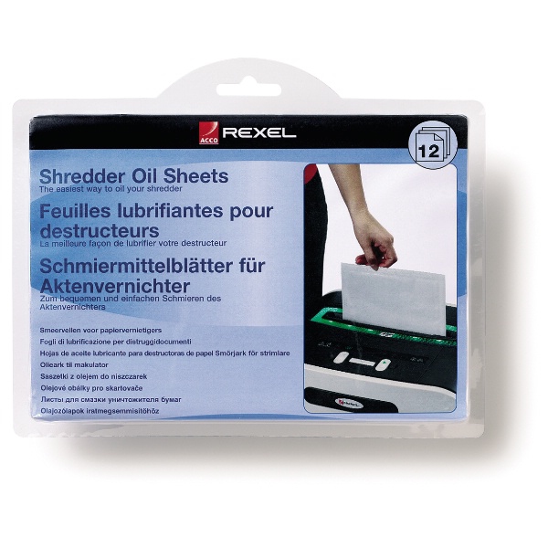 Rexel Schredder-Ölblätter (Packung mit 12)