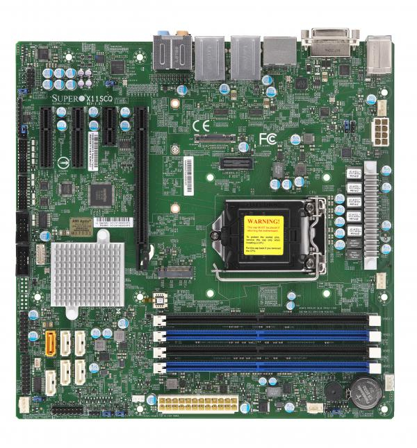 Supermicro X11SCQ - Motherboard - micro ATX - LGA1151 Socket - Q370 Chipsatz - USB 3.1 Gen 1 - 2 x Gigabit LAN - Onboard-Grafik (CPU erforderlich)