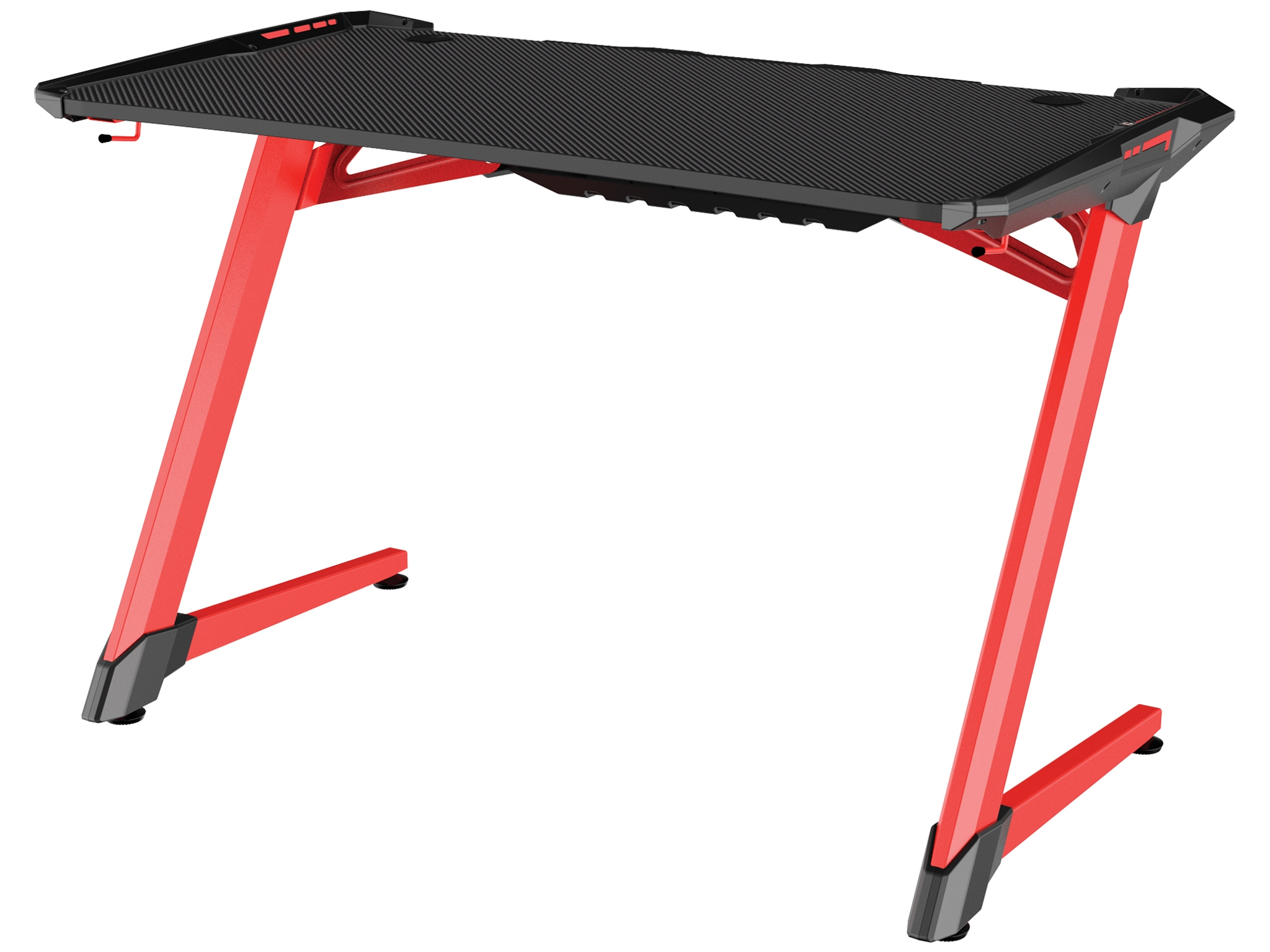SANDBERG Fighter Gaming Desk 2 - Red - Gerade - Rechteckige Form - Holz - Schwarz - Rot - 1200 mm - 640 mm