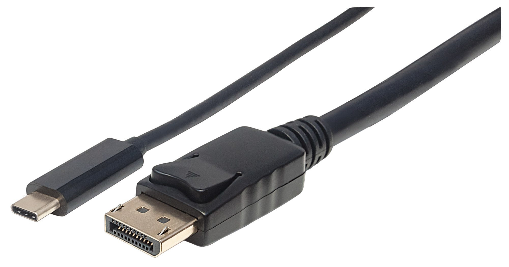 Manhattan USB-C to DisplayPort Cable, 4K@60Hz, 1m, Male to Male, Black, Equivalent to Startech CDP2DP1MBD, Three Year Warranty, Polybag - Adapterkabel - 24 pin USB-C (M)