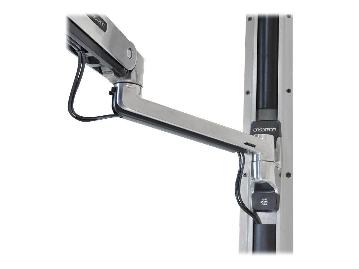 Ergotron LX - Befestigungskit (VESA-Adapter, Steh-Sitz-Arm, Basis, Verlängerung) - für LCD-Display - Kapazität 3,2 - 11,3 kg - Polished Aluminum - Bildschirmgröße: bis zu 106,7 cm (bis zu 42 Zoll)