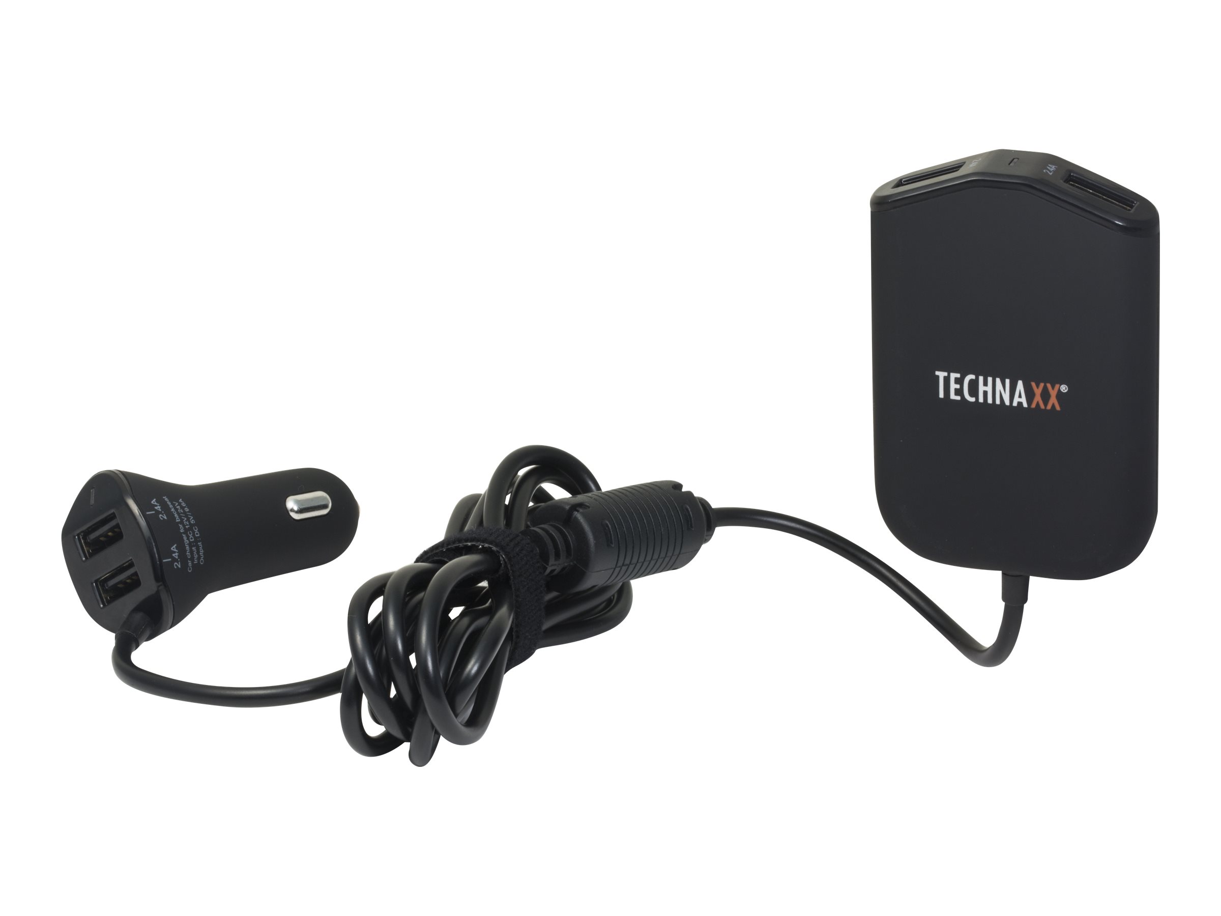 Technaxx Family Car Charger TE14 - Auto-Netzteil - 2.4 A - 4 Ausgabeanschlussstellen (USB)