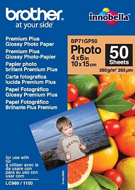 Brother BP - Glänzend - 100 x 150 mm 50 Blatt Fotopapier