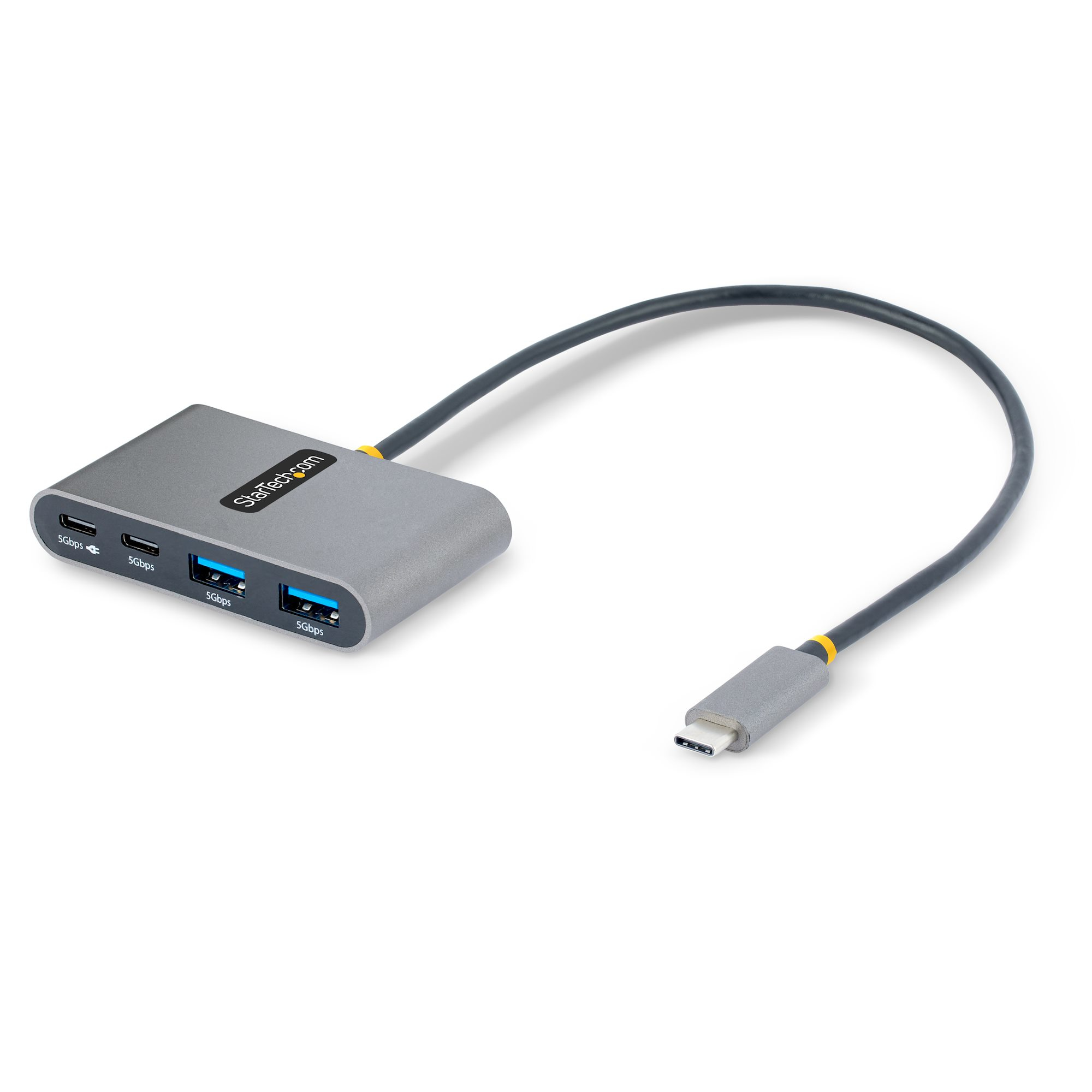StarTech.com 4-Port USB-C Hub with 100W Power Delivery Pass-Through Charging, 2x USB-A + 2x USB-C, 5Gbps, USBC Hub w/ 1ft (30cm)