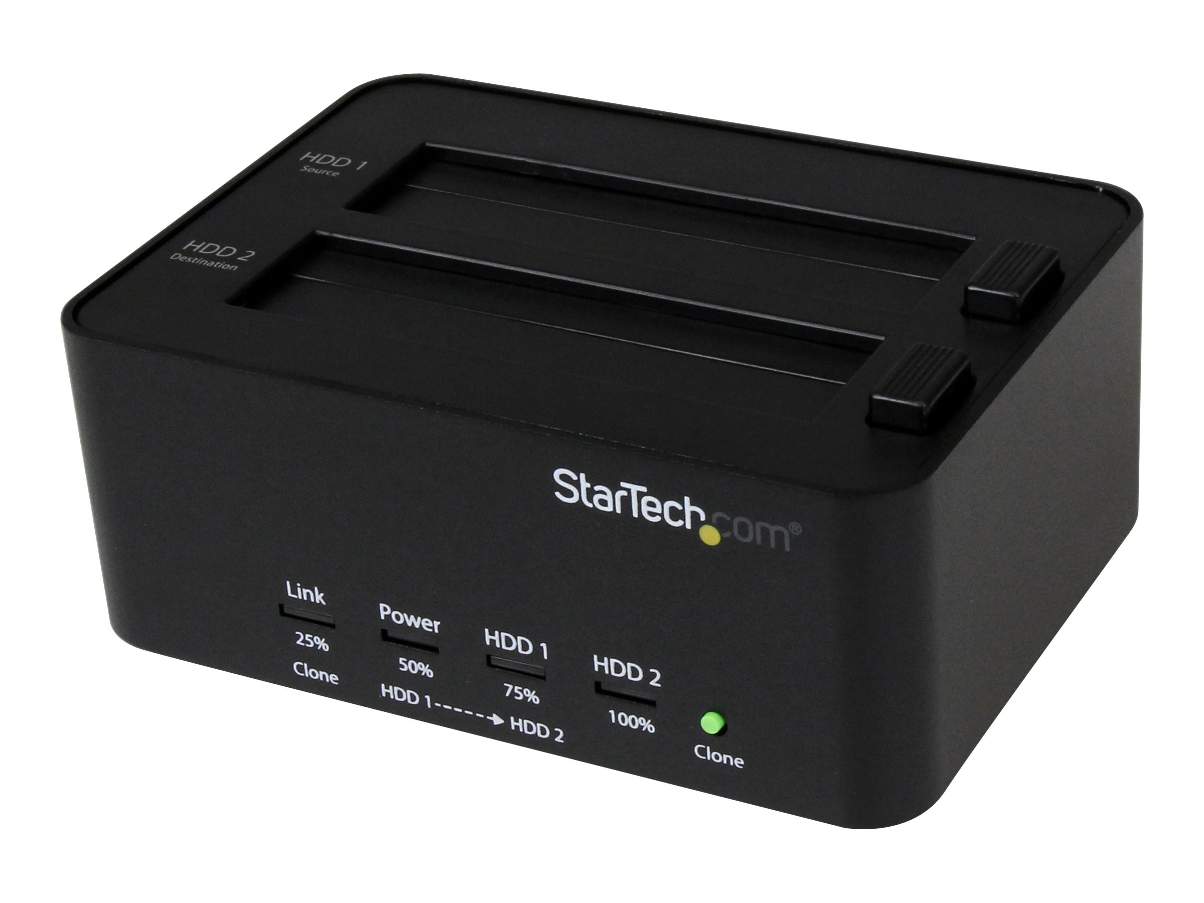 StarTech.com HDD Docking Station, USB 3.0 auf 2.5/3.5in SATA Hard Drive Dock mit Standalone HDD/SSD Duplikation/Klon, Eraser Dock, Festplatten Kopierstation (SATDOCK2REU3)