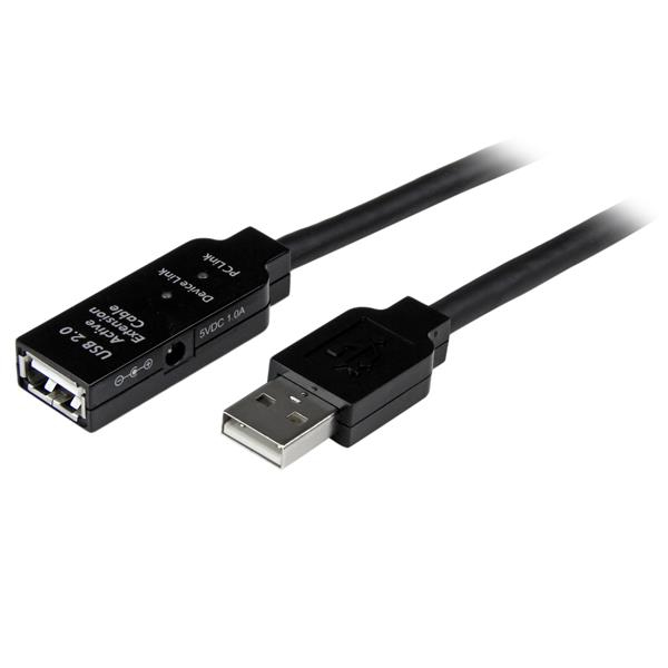 StarTech.com 10m aktives USB 2.0 Verlängerungskabel - St/Bu - USB Verlängerung / Repeater Kabel - USB-Verlängerungskabel - USB (W)