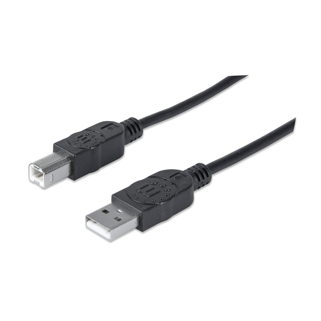 Manhattan USB-A to USB-B Cable, 1.8m, Male to Male, Black, 480 Mbps (USB 2.0)