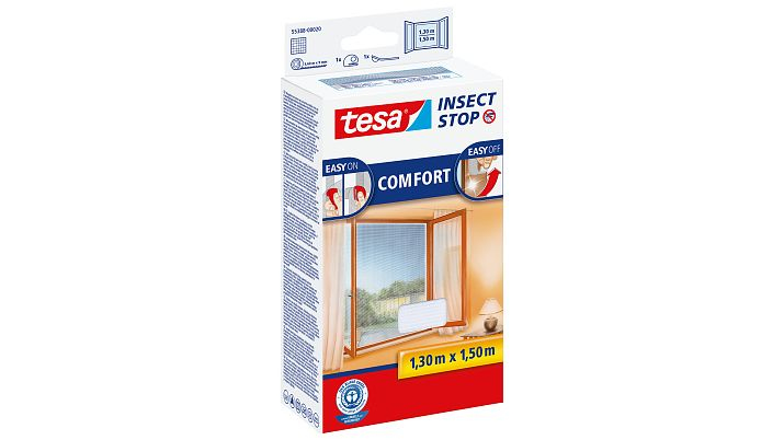 Tesa Insect Stop Comfort - 1300 x 10 x 1500 mm - 141 g - Weiß - 454 g