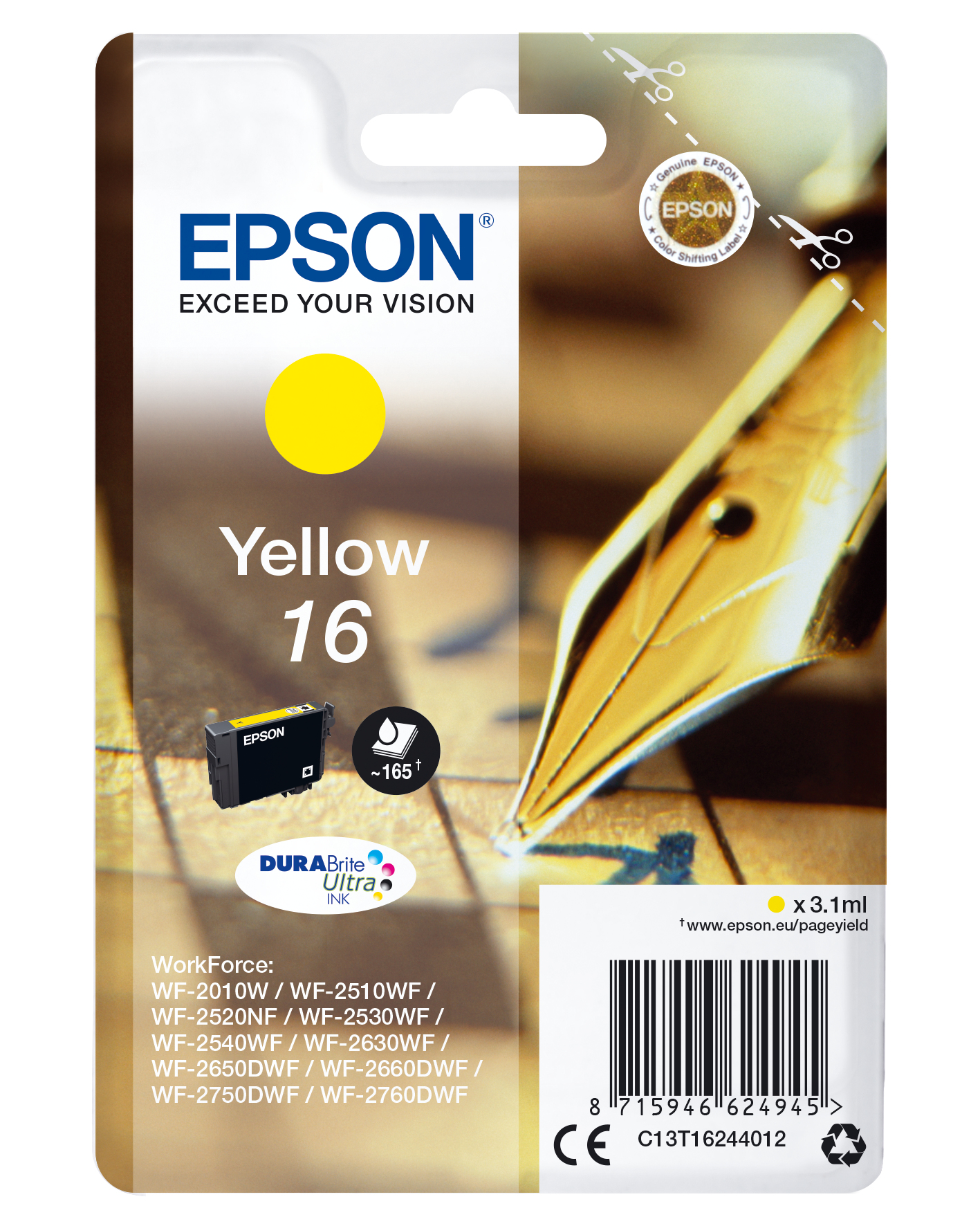 Epson 16 - 3.1 ml - Gelb - Original - Tintenpatrone