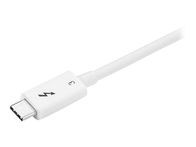 StarTech.com Thunderbolt 3 Kabel -40Gbit/s - 50cm - Weiß - 4K 60Hz - Passiv - Thunderbolt Kabel - USB Typ C Lader - Thunderbolt-Kabel - USB-C (M)
