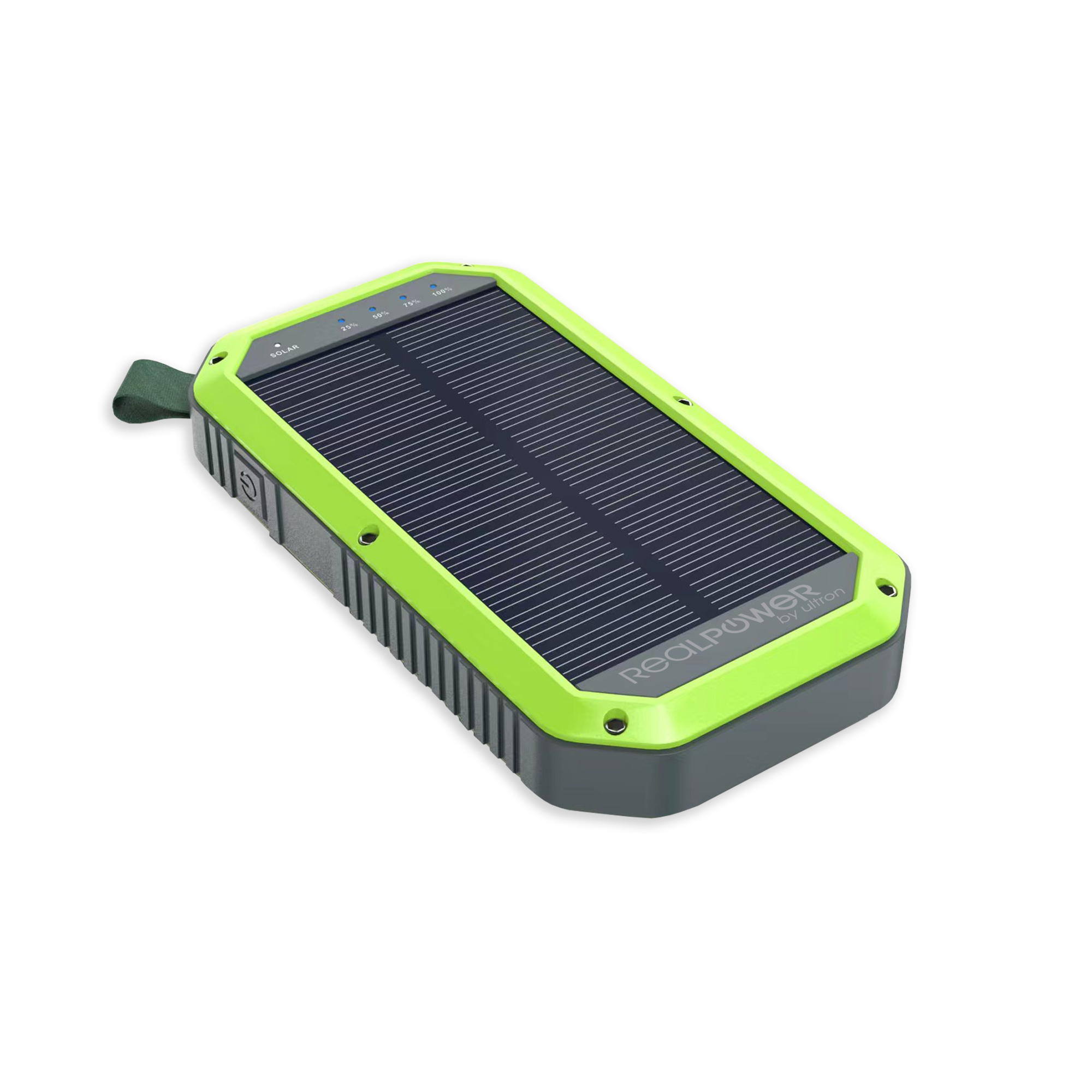 RealPower Powerbank PB-10000 Solar 10000 mAh USB C QI