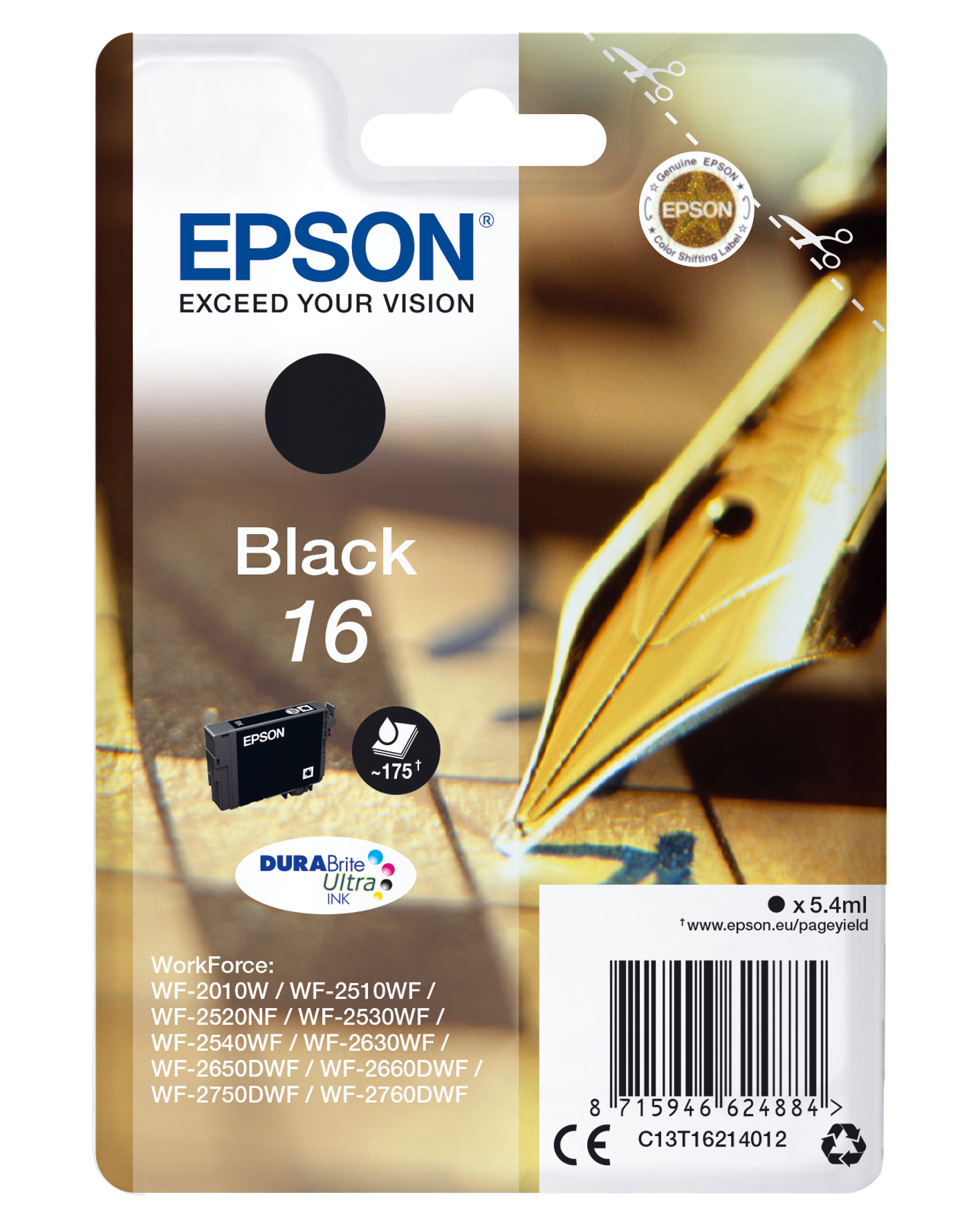 Epson 16 - 5.4 ml - Schwarz - Original - Tintenpatrone
