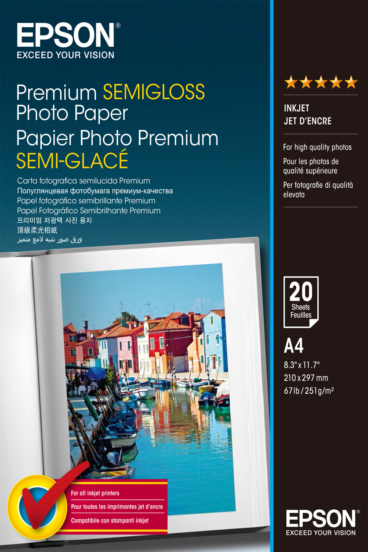 Epson Premium Semigloss Photo Paper - Halbglänzend - A4 (210 x 297 mm)