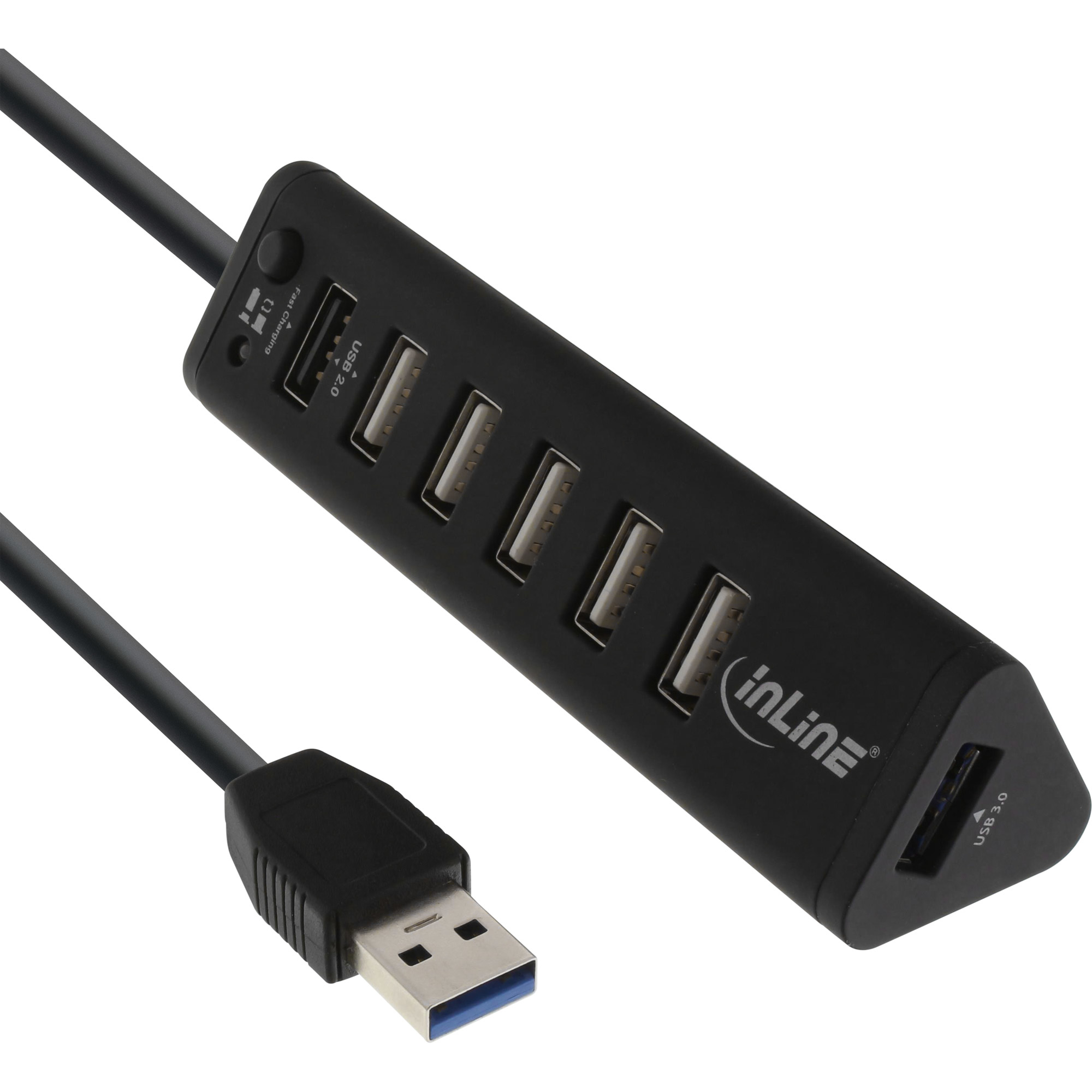 InLine Hub - Smart - 1 x SuperSpeed USB 3.0 + 6 x USB 2.0 + 1 x USB