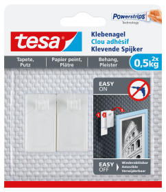 Tesa 77772 - Indoor - Universalhaken - Weiß - Klebestreifen - 2 Stück(e)