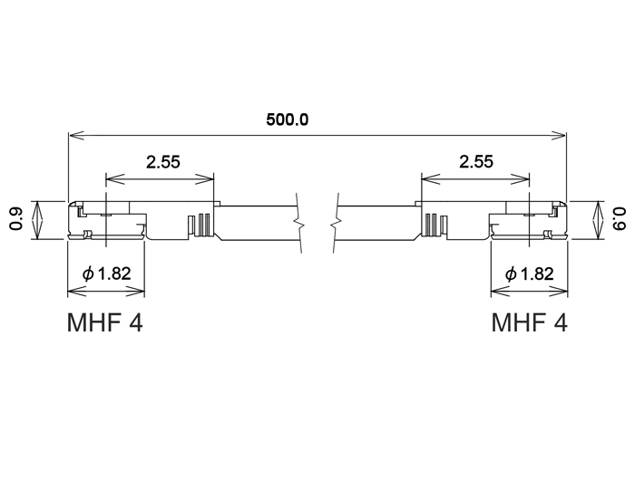 Delock Antennenkabel - MHF4/HSC (S) gewinkelt bis MHF4/HSC (S)