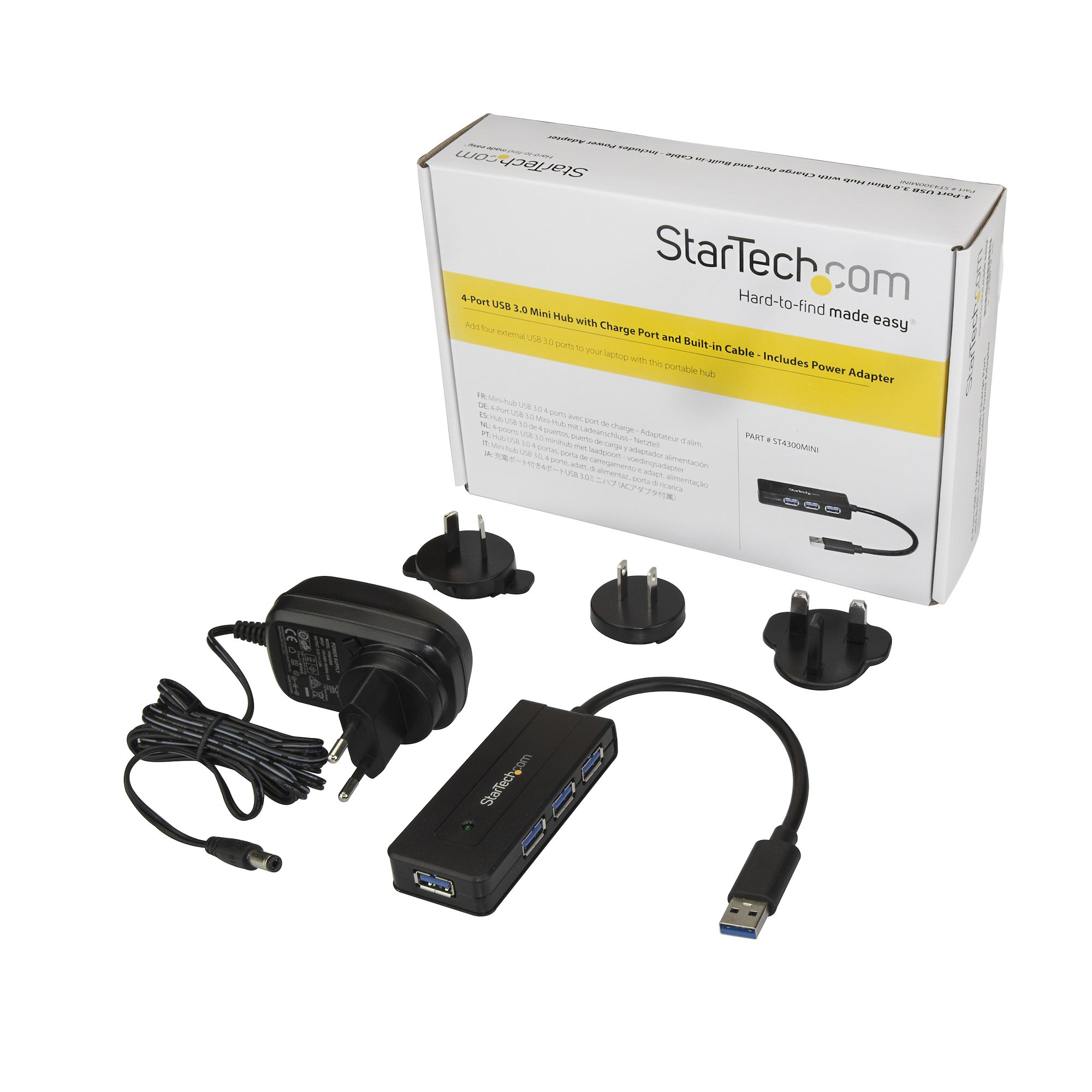 StarTech.com USB 3.0 Hub 4 Port - mit Ladeanschluss