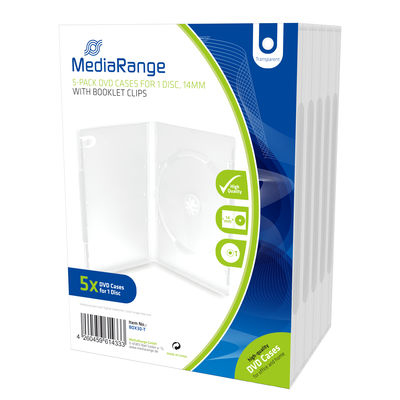 MEDIARANGE BOX30-T - DVD-Hülle - 1 Disks - Transparent - Kunststoff - 120 mm - 136 mm