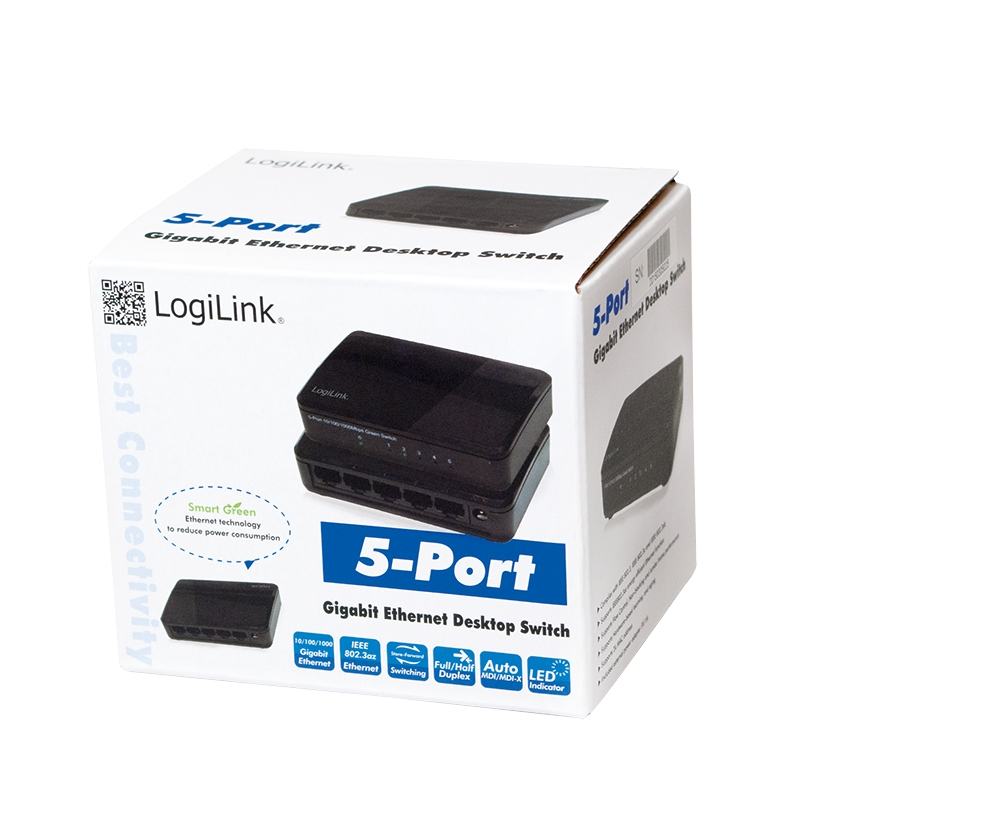 LogiLink Gigabit Desktop Switch 5-Port - Switch