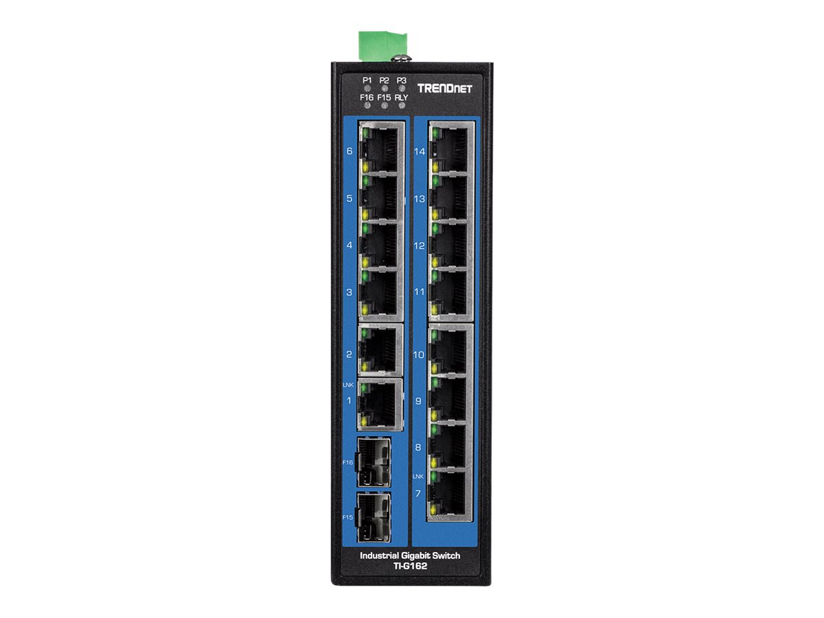 TRENDnet TI-G162 - Switch - unmanaged - 14 x 10/100/1000 + 2 x Gigabit SFP