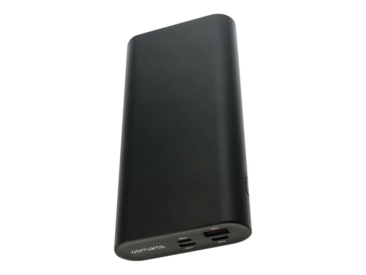 4smarts Enterprise 2 - Powerbank - 20000 mAh - 130 Watt - 5 A - PE 2.0, PD, QC 3.0, AFC, SFCP, SCP - 3 Ausgabeanschlussstellen (USB, 2 x USB-C)