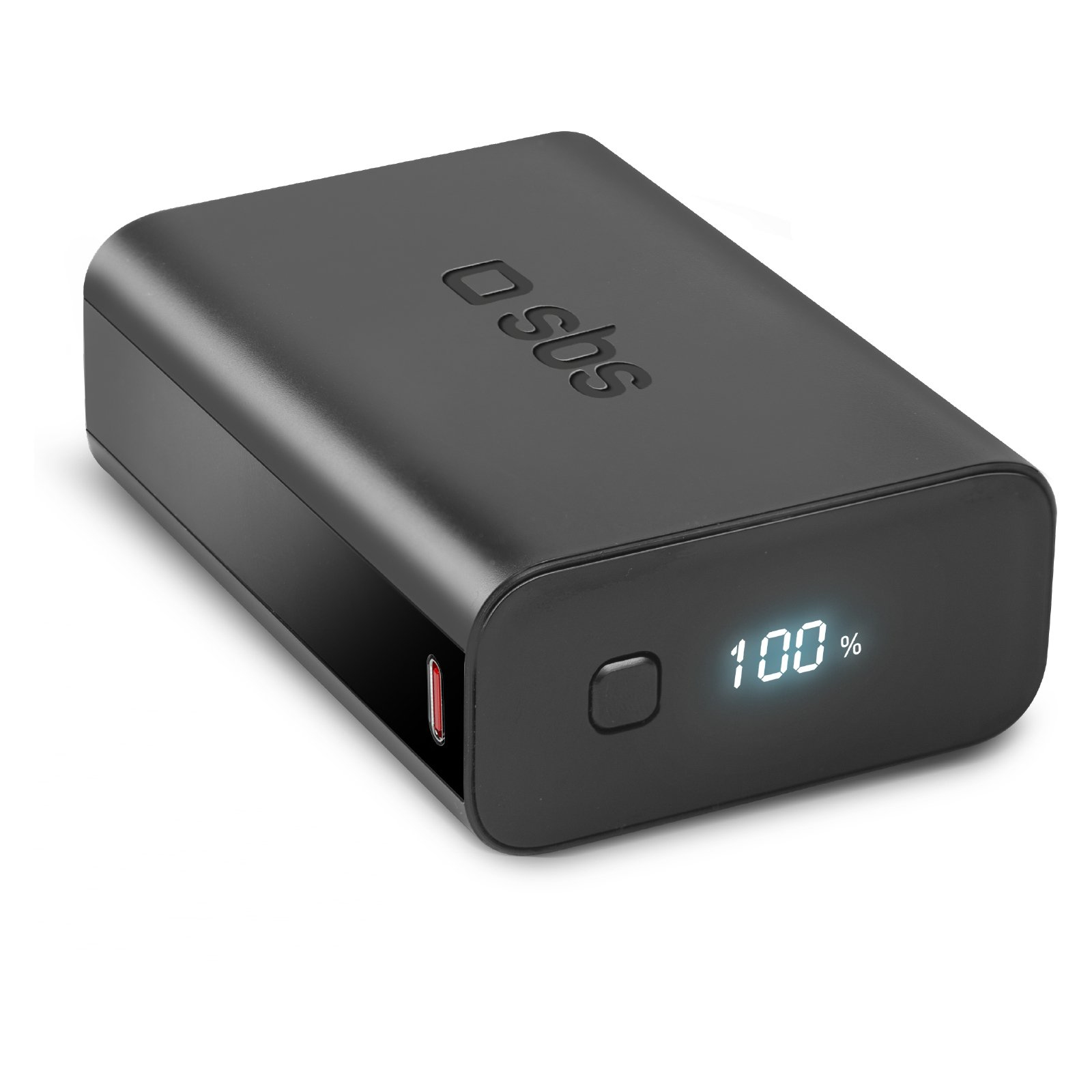 SBS Powerbank 20.000 mAh Power Delivery 20W mit LCD-Display schwarz