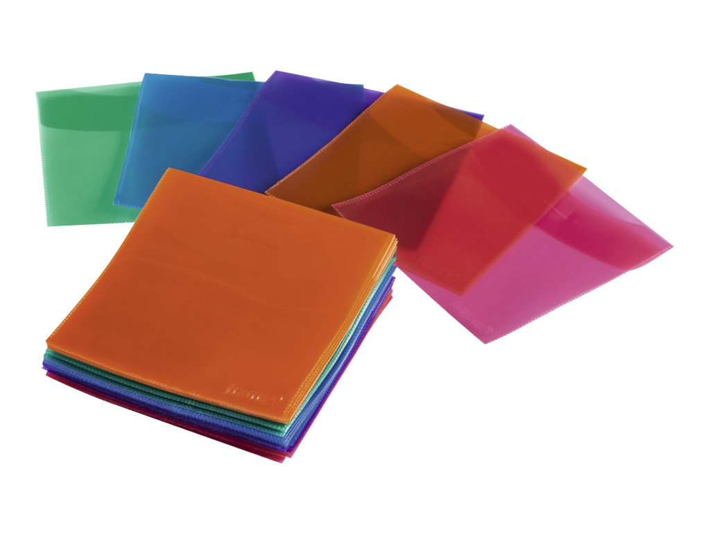 Hama CD-/DVD-Hülle - Blau, Rot, grün, orange, violett (Packung mit 50)