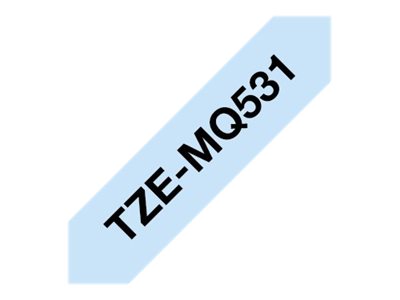Brother TZe-MQ531 - Schwarz auf Pastellblau - Rolle (1,2 cm x 8 m)