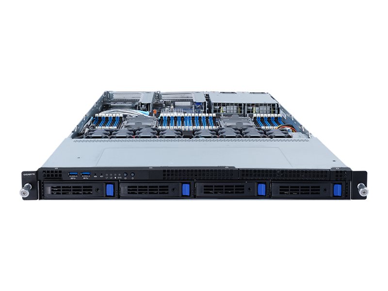 Gigabyte R182-340 (rev. 100) - Server - Rack-Montage - 1U - zweiweg - keine CPU - RAM 0 GB - SATA - Hot-Swap 6.4 cm, 8.9 cm (2.5", 3.5")