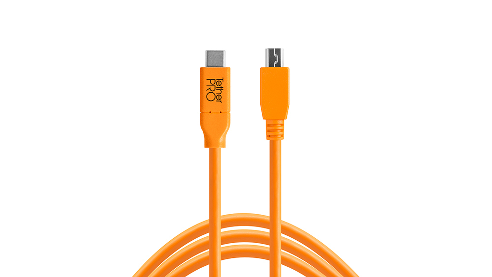 Tether Tools CUC2515-ORG - 4,6 m - USB C - Micro-USB B - USB 2.0 - 480 Mbit/s - Orange