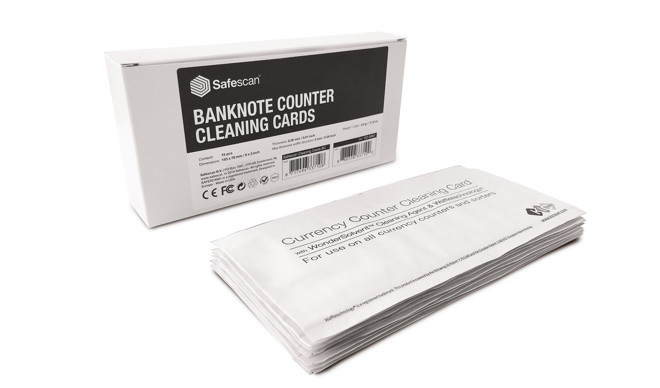 Safescan 152-0663 - Cleaning card - Safescan - Safescan bill counters - Weiß - 153 mm - 76 mm