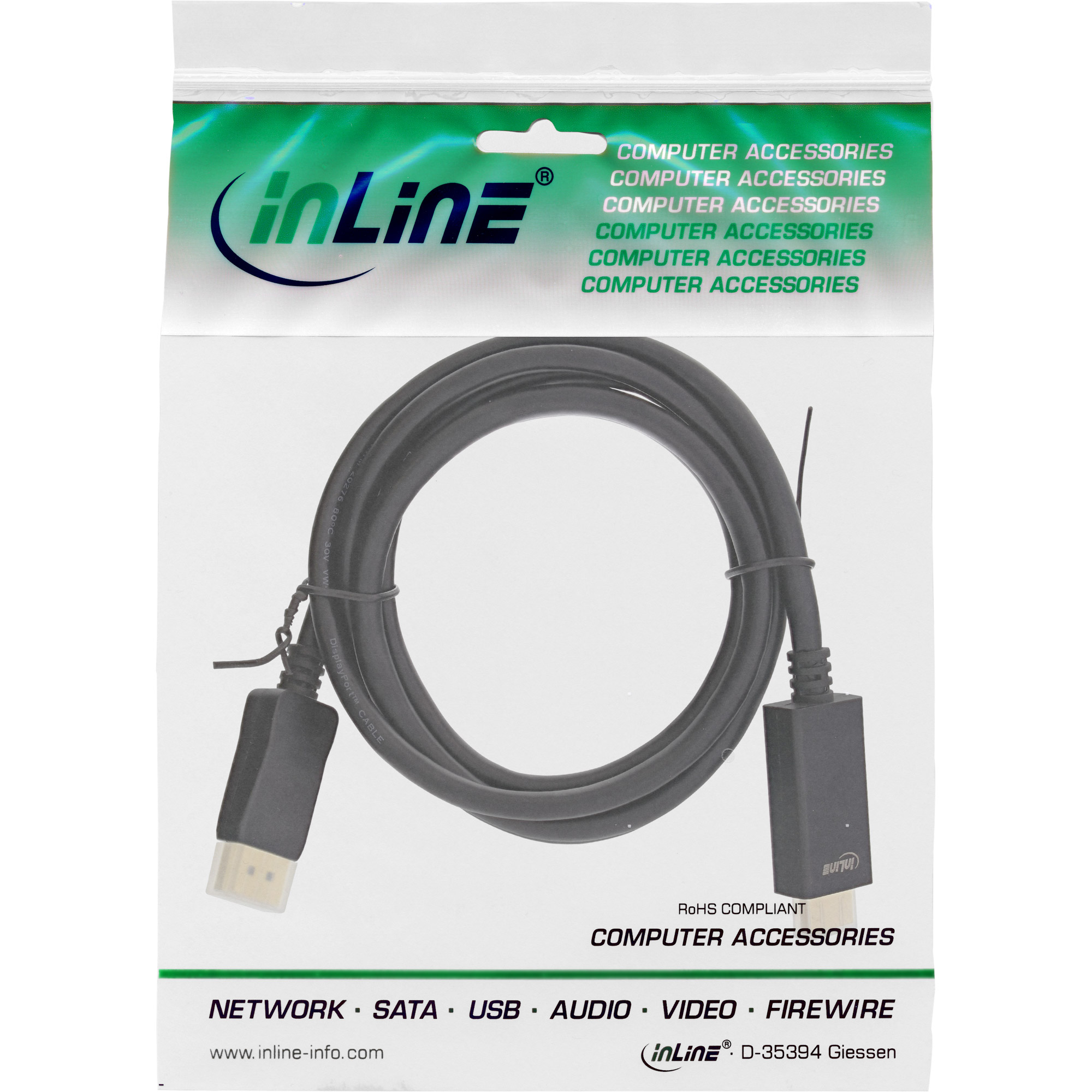 InLine Adapterkabel - DisplayPort männlich zu HDMI männlich